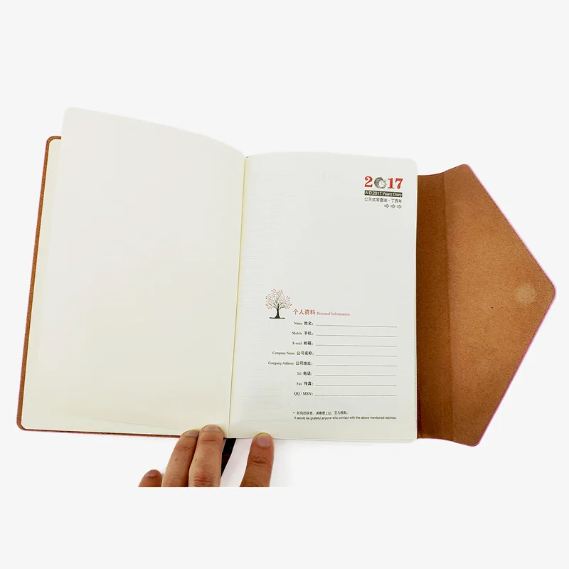 Promotional A5 Size Logo Printed Customized Hardcover PU Writing Notebook