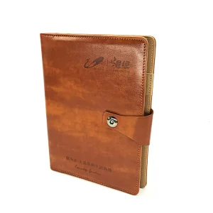 Custom printing top quality spiral ring notebook with card holder
