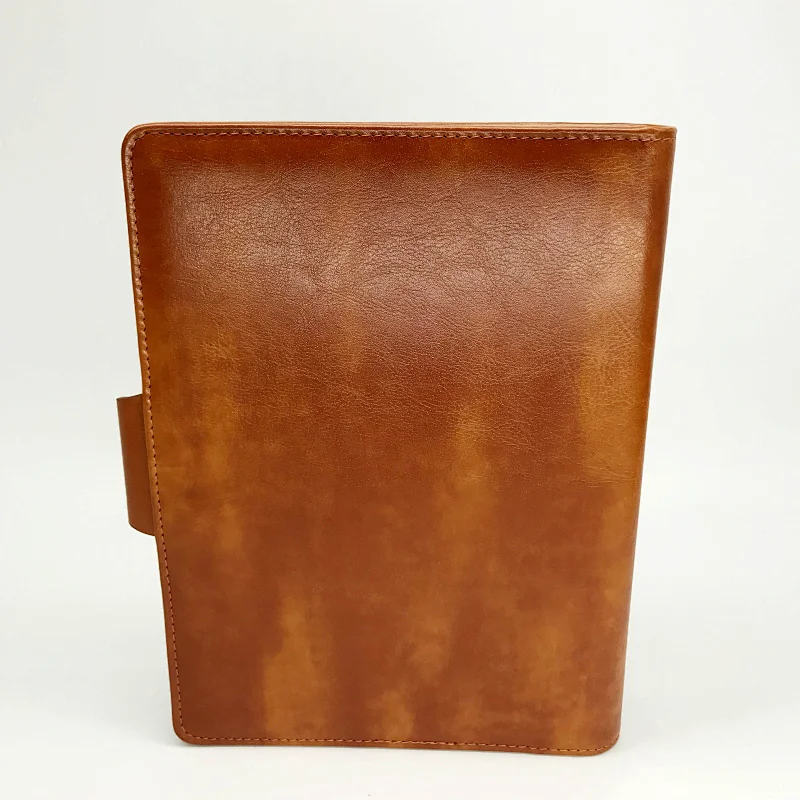Wholesale custom hardcover wooden dot grid paper planner notebook
