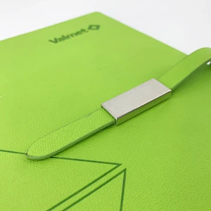Custom logo printing personalized pattern magnet soft pu cover oem branded notepad with card holder