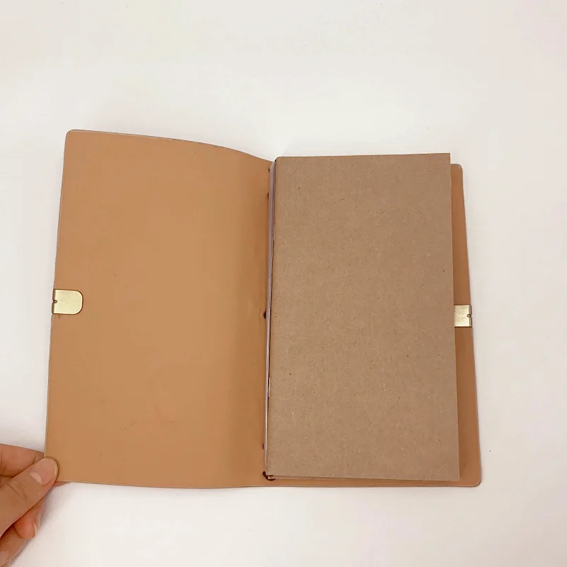 PU leather eco friendly handmade diary planner journal notebook with wire buckle