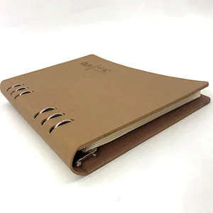 Custom design PU leather spiral notebook blank pages blank book