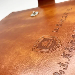 Wholesale custom hardcover wooden dot grid paper planner notebook