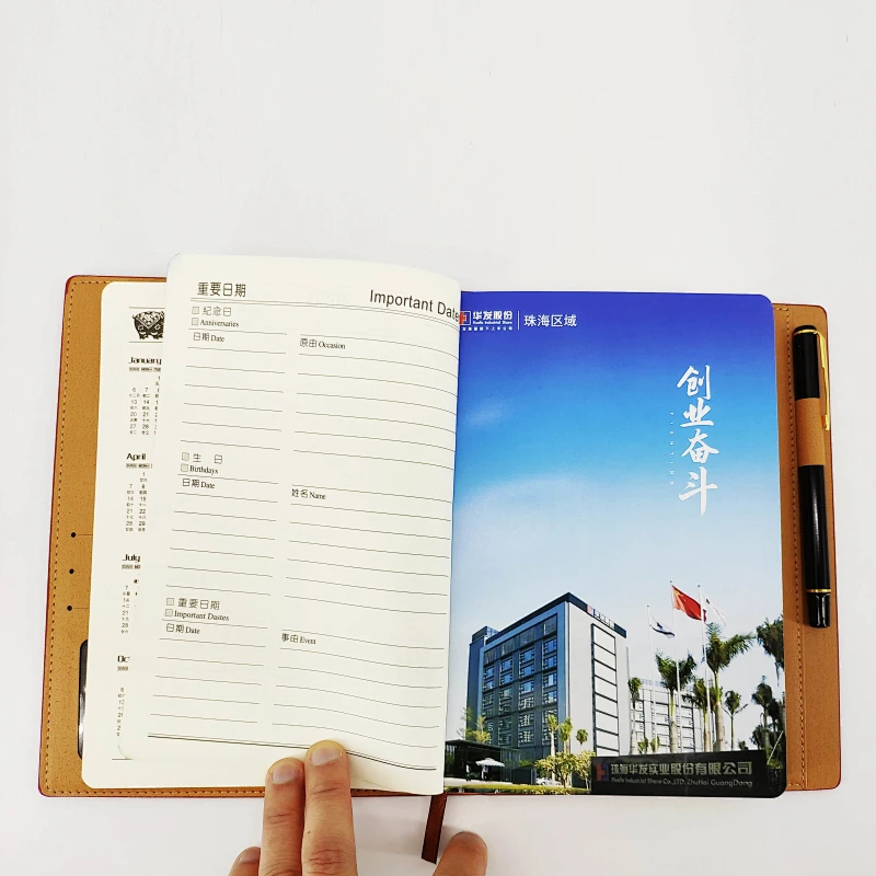 Wholesale fsc custom printing a5 size vintage hardcover notebook