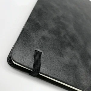 Wholesale elastic band hard cover custom logo pu leather journal notebook