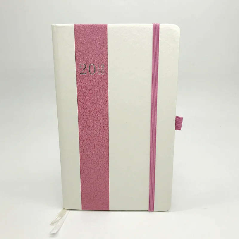 Office stationery supplier custom logo print branded business notebook with elastic closure
