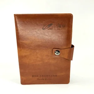 Custom printing top quality spiral ring notebook with card holder