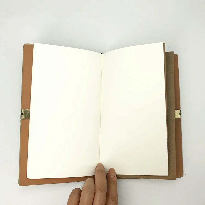 PU leather eco friendly handmade diary planner journal notebook with wire buckle