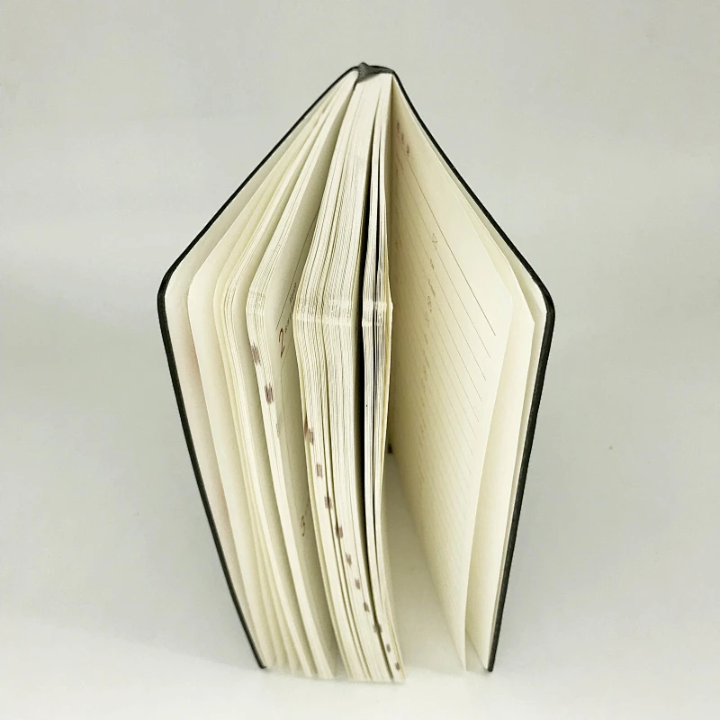 High quality leather cover embossing gold hot stamping printing custom agenda planner