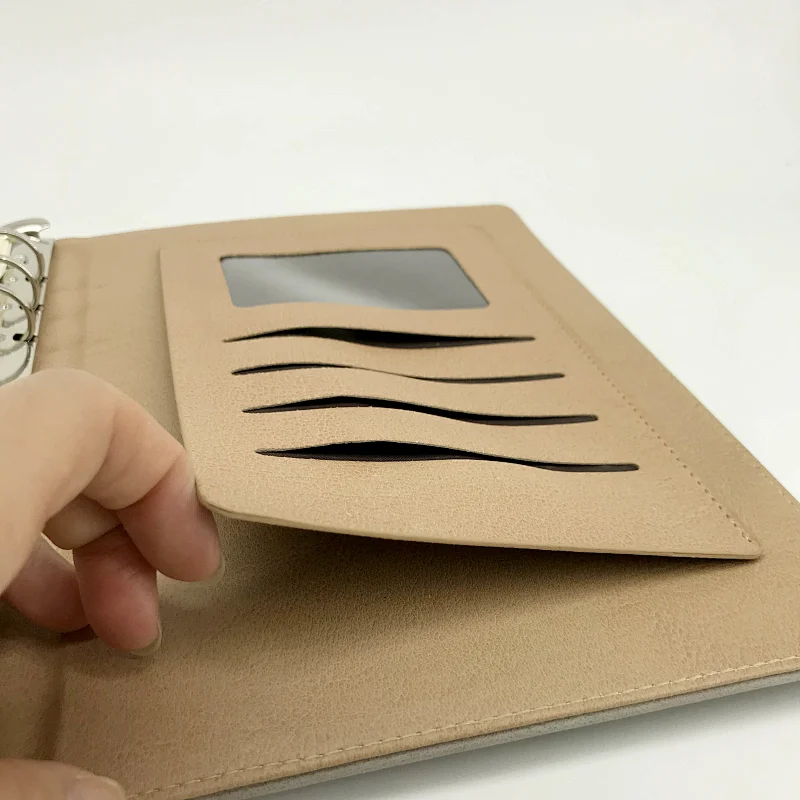 PU leather cover fancy european executive notebooks with card holder
