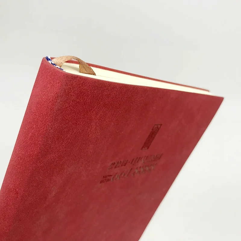 Wholesale fashion red PU leather hardcover custom journal notebook