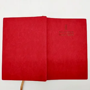 Wholesale fashion red PU leather hardcover custom journal notebook