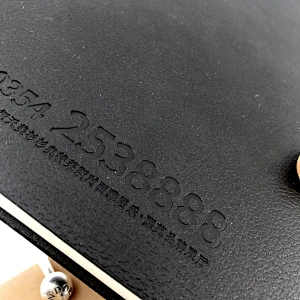 Customized design embossed logo a5 PU leather notebook