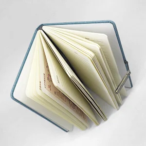 Professional manufacture portable agenda notebook with gold buckle