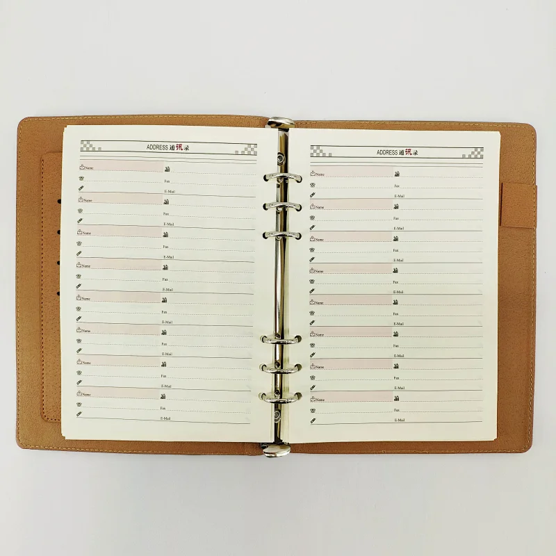 PU leather cover fancy european executive notebooks with card holder
