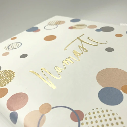 Hot sale emboss gold stamp decorative notebook wholesale