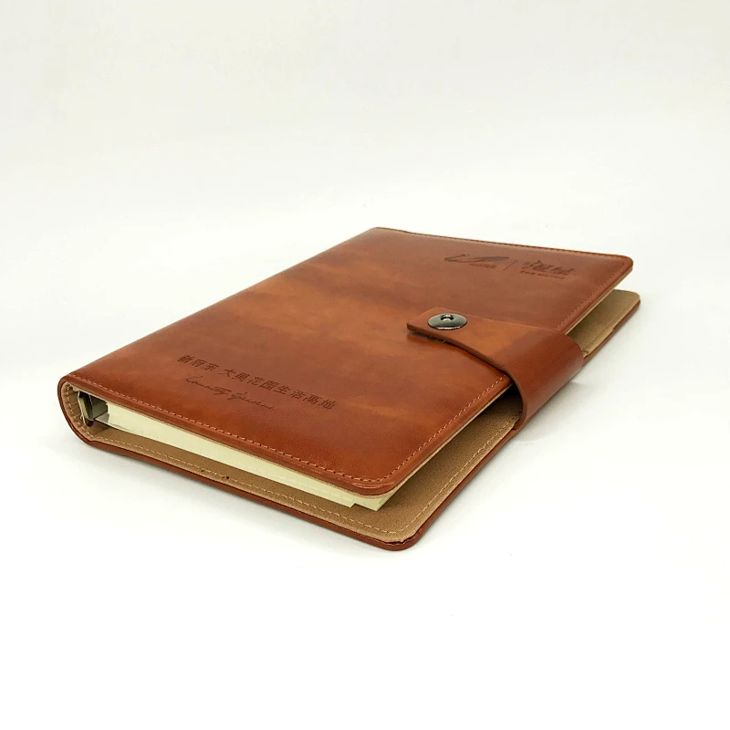 Custom printing top quality spiral ring notebook with card holder