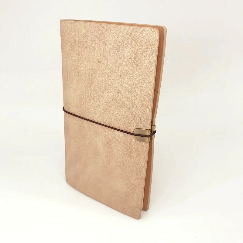 PU leather eco friendly handmade diary planner journal notebook with wire buckle