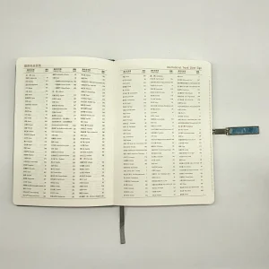 Professional manufacture portable agenda notebook with gold buckle