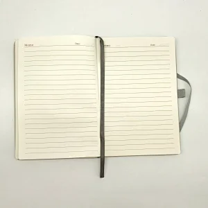 Wholesale elastic band hard cover custom logo pu leather journal notebook