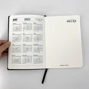 Customized design embossed logo a5 PU leather notebook