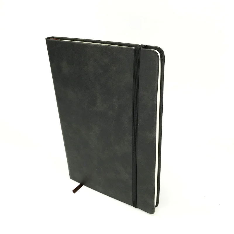Wholesale elastic band hard cover custom logo pu leather journal notebook