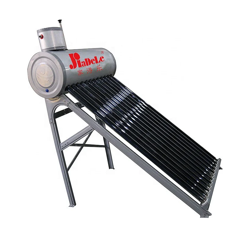 Jiadele Portable Solar Hot Water Systems Heating Small Water Tank No-Pressurized Evacuated Tube Solar Collector