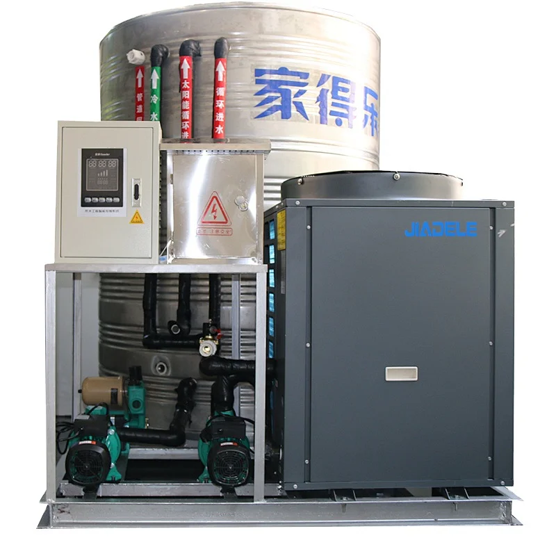 JIADELE R22/R410A Commercial Air Source Heat Pump Air to Water Inverter Air Water Heat Pump Water Heater for Hotel