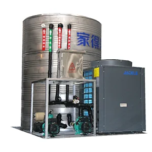 JIADELE R22/R410A Commercial Air Source Heat Pump Air to Water Inverter Air Water Heat Pump Water Heater for Hotel
