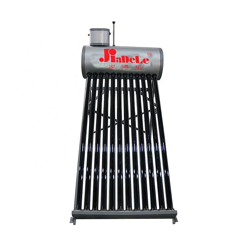 Jiadele Portable Solar Hot Water Systems Heating Small Water Tank No-Pressurized Evacuated Tube Solar Collector