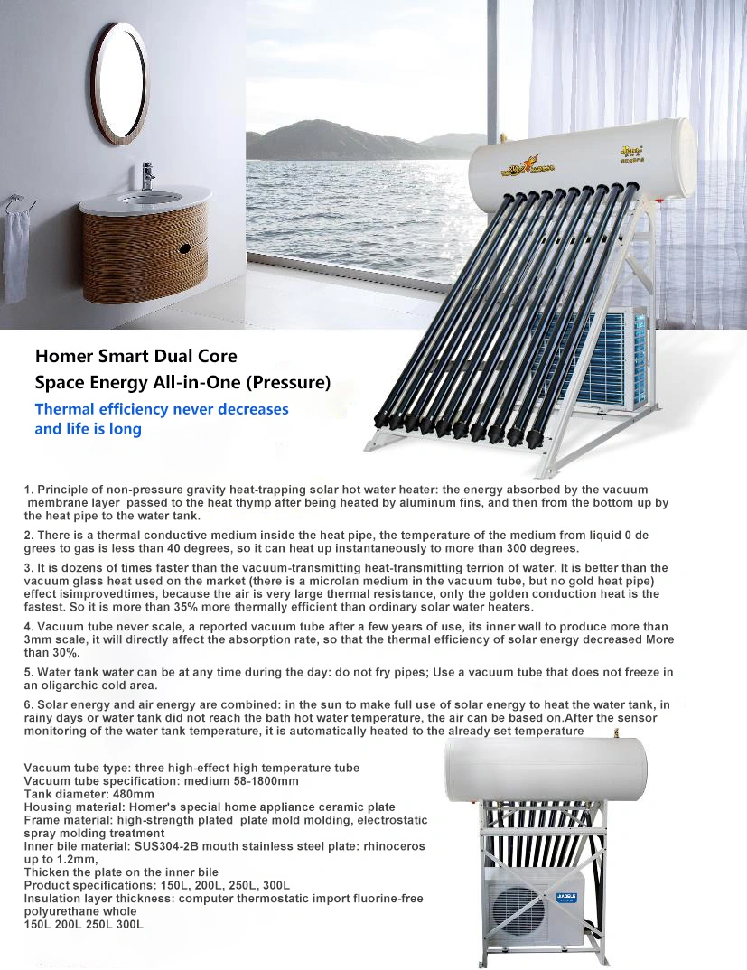 air source and solar source heat pump