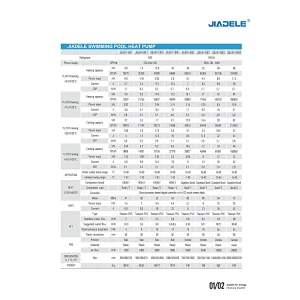 JIADELE inverter wifi smart swimming pool heater spa heating Carcasa negra piscina bomba de calor para el mercado europeo