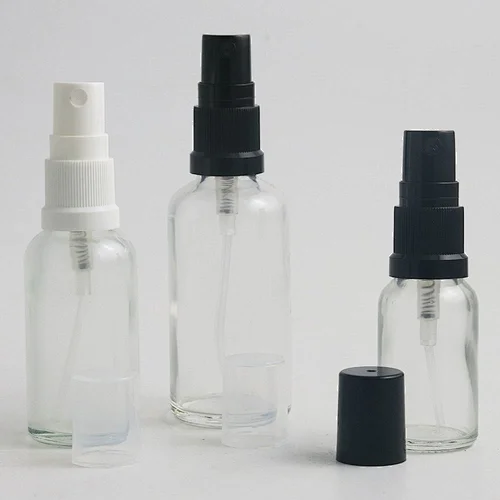 5ml 10ml 15ml 20ml 30ml 50ml 100ml clear glass essential oil bottle with sprayer 1oz glass sprayer bottle cosmetic packaging