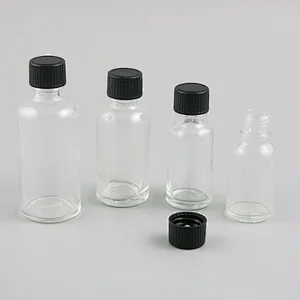 5ml 10ml 15ml 20ml 30ml 50ml 100ml  refillable phenolic cone cap clear frost glass essential oil bottle