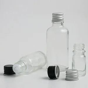 100ml 50ml 30ml 20m 15ml 10ml 5ml clear glass Essential Oil Bottle Containers With Aluminum cap