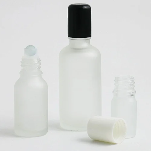 5ml 10ml 15ml 20ml 30ml 50ml 100ml Frost Refillable Glass Essential Oil Roller Bottle Roll On Perfume Beauty Bottles with Glass Ball