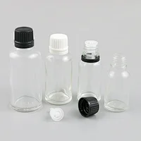 5ml 10ml 15ml 20ml 30ml 50ml 100ml clear bottle Essential oil container for orifice reducer and white black tamper evident cap