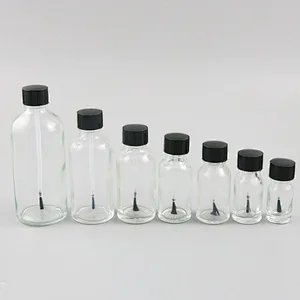 5ml,10ml,15ml,20ml,30ml,50ml,100ml Clear frost Glass essential oil Bottle With Brush for Beauty Cosmetic Containers Bottle