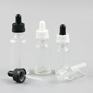 5ml 10ml 20ml 30ml 50ml 80ml 100ml Empty Clear Glass Essential Oil Bottle With Dropper clear Dropper Vials
