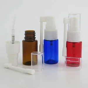 10ml clear blue amber green red white nasal oral spray bottle