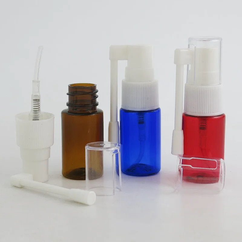 10ml clear blue amber green red white nasal oral spray bottle