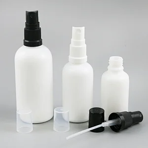 5ml 10ml 15ml 20ml 30ml 50ml 100ml travel white glass spray bottles essential oil container with Fine mist sprayer