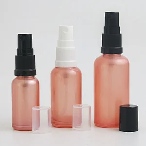 5ml 10ml 15ml 20ml 30ml 50ml 100ml travel pink glass spray bottles essential oil container with Fine mist sprayer