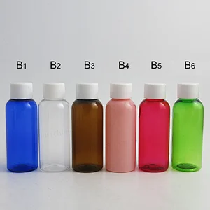 50ml PET Bottles with Disc Top Cap, 1 oz Plastic Dispensing Bottles for lotion/skin care water use