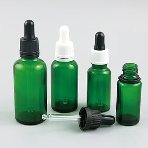 5ml 10ml 20ml 30ml 50ml 100ml green frost glass dropper essential oil Bottle