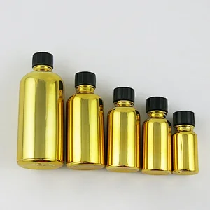 5ml,10ml,15ml,20ml,30ml,50ml,100ml gold Glass essential oil Bottle With Brush for Beauty Cosmetic Containers Bottle