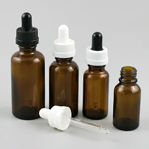 5ml 10ml 20ml 30ml 50ml 100ml empty amber glass essential oil bottle with dropper transparent dropper vials