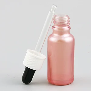 5ml 10ml 20ml 30ml 50ml 100ml Empty pink  Glass Essential Oil Bottle With Dropper plastic Dropper Vials