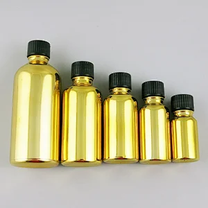 5ml 10ml 15ml 20ml 30ml 50ml 100ml  refillable phenolic cone cap gold  glass essential oil bottle