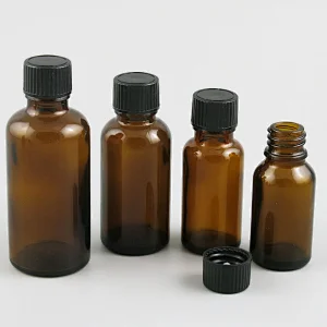 5ml 10ml 15ml 20ml 30ml 50ml 100ml  refillable phenolic cone cap  amber glass essential oil bottle